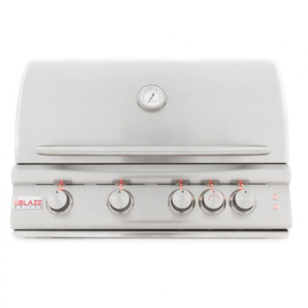 Blaze 32-Inch 4-Burner LTE+ Gas Grill with Rear Burner & Lighting System