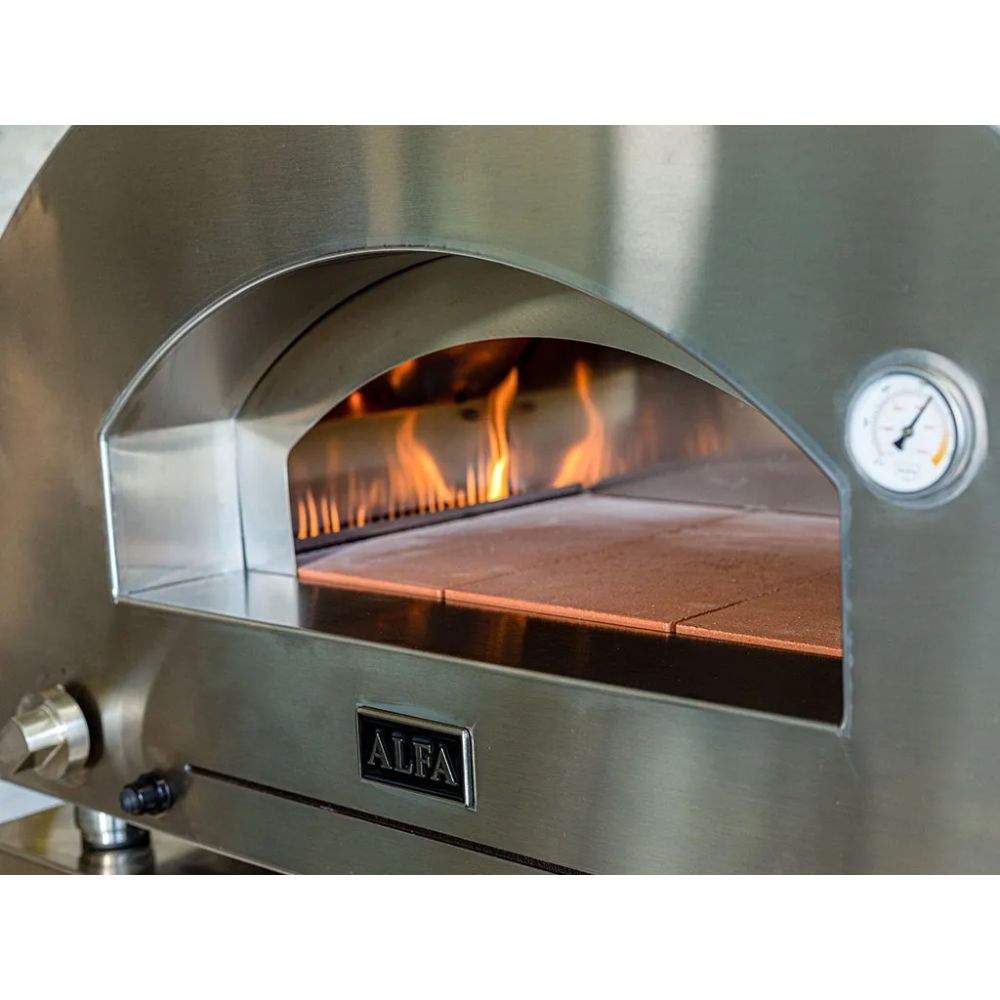 Alfa Futuro 4 Pizze Gas-Fired Pizza Oven - Silver Black | Novaselectes