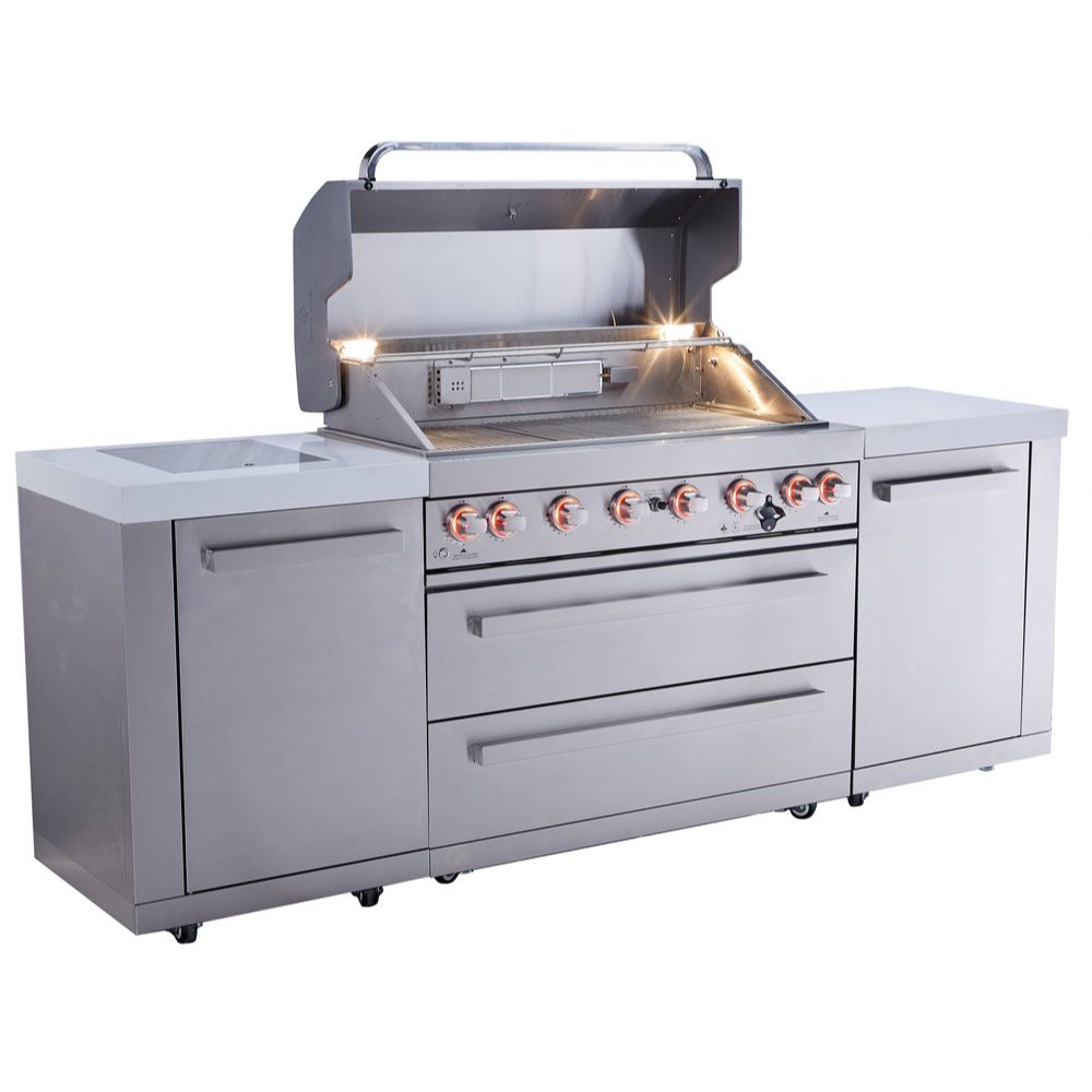 Mont Alpi MAi805 6-Burner Outdoor Kitchen Island