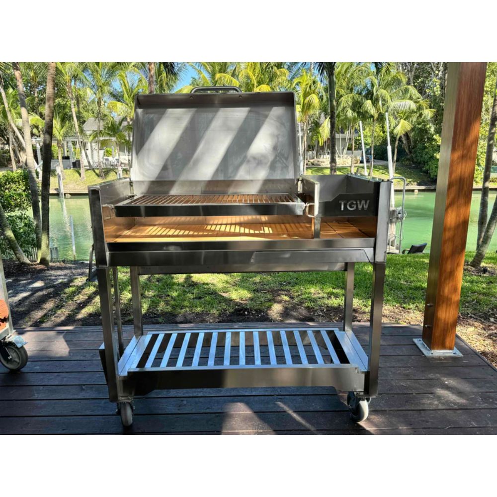 Tagwood BBQ Argentine Gaucho Stainless Steel Freestanding Charcoal Grill | Novaselectes