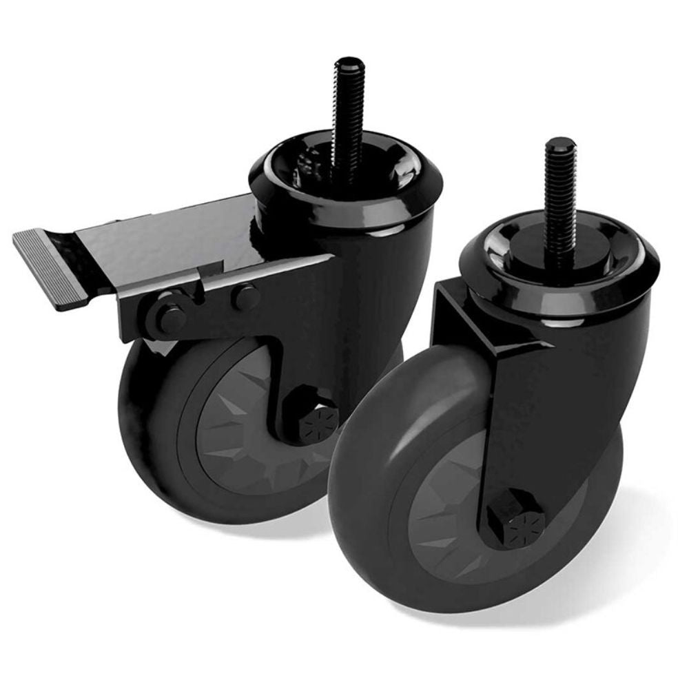 Big Green Egg Replacement Caster Kit 1 locking 1 non-locking for Modular Nest and Nests