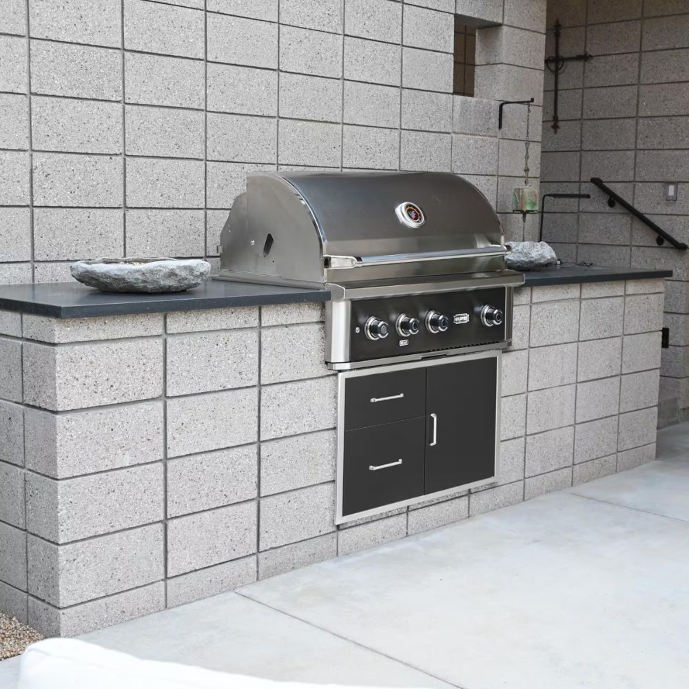 Wildfire Ranch PRO 36-Inch 3-Burner Black Built-in Gas Grill