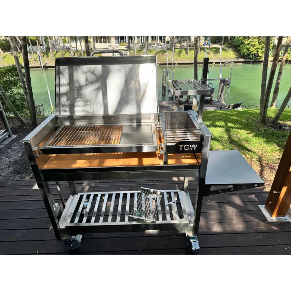 Tagwood BBQ Argentine Gaucho Stainless Steel Freestanding Charcoal Grill | Novaselectes