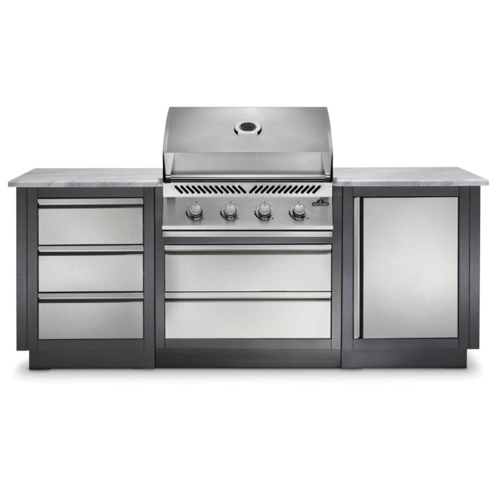 Napoleon Oasis 100 Outdoor Kitchen Isalnd With Built in 500 Series 32 Grill