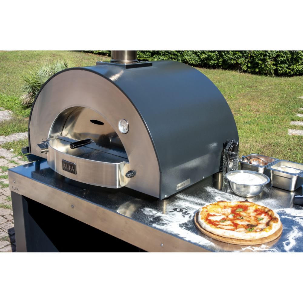 Alfa Classico 2 Pizze Grey Wood Fired Pizza Oven | Novaselectes