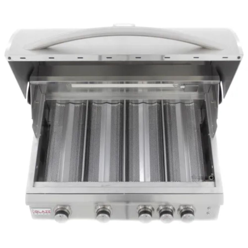 Blaze 32-Inch 4-Burner LTE+ Gas Grill with Rear Burner & Lighting System