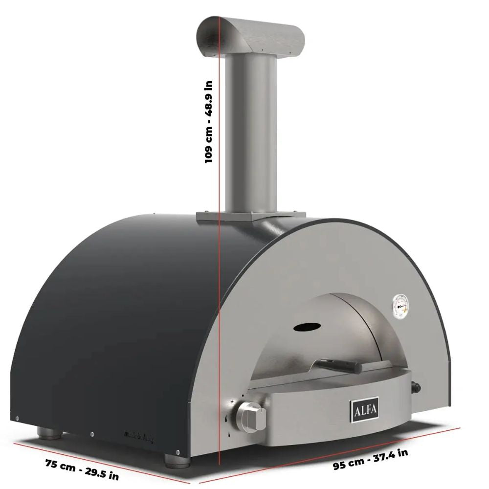Alfa Classico 2 Pizze Grey Wood Fired Pizza Oven | Novaselectes