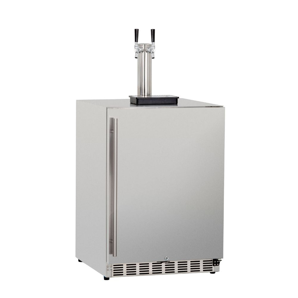 TrueFlame TF-RFR-24DK2 Deluxe Outdoor Rated 6.6c Double Tap Kegerator