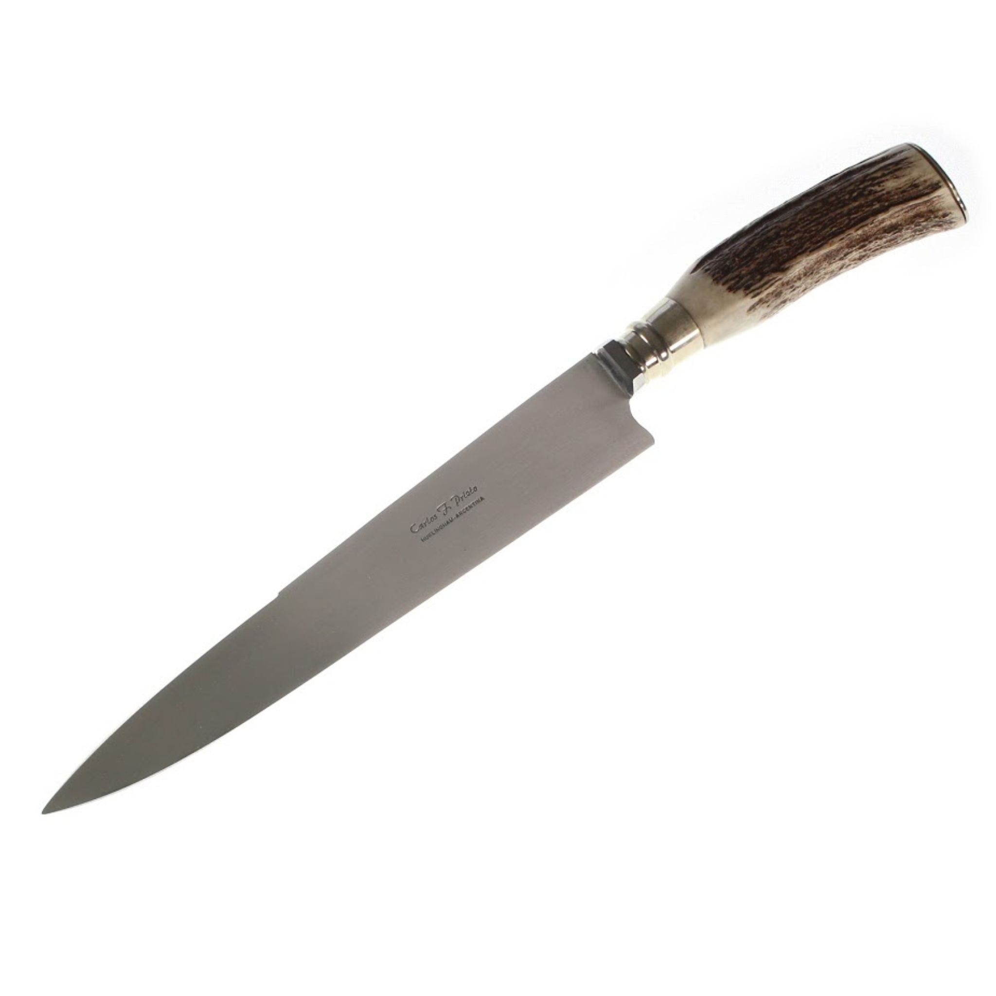 Authentic Argentinean Knife - Creole Deer Antler Handle 10'' Prieto