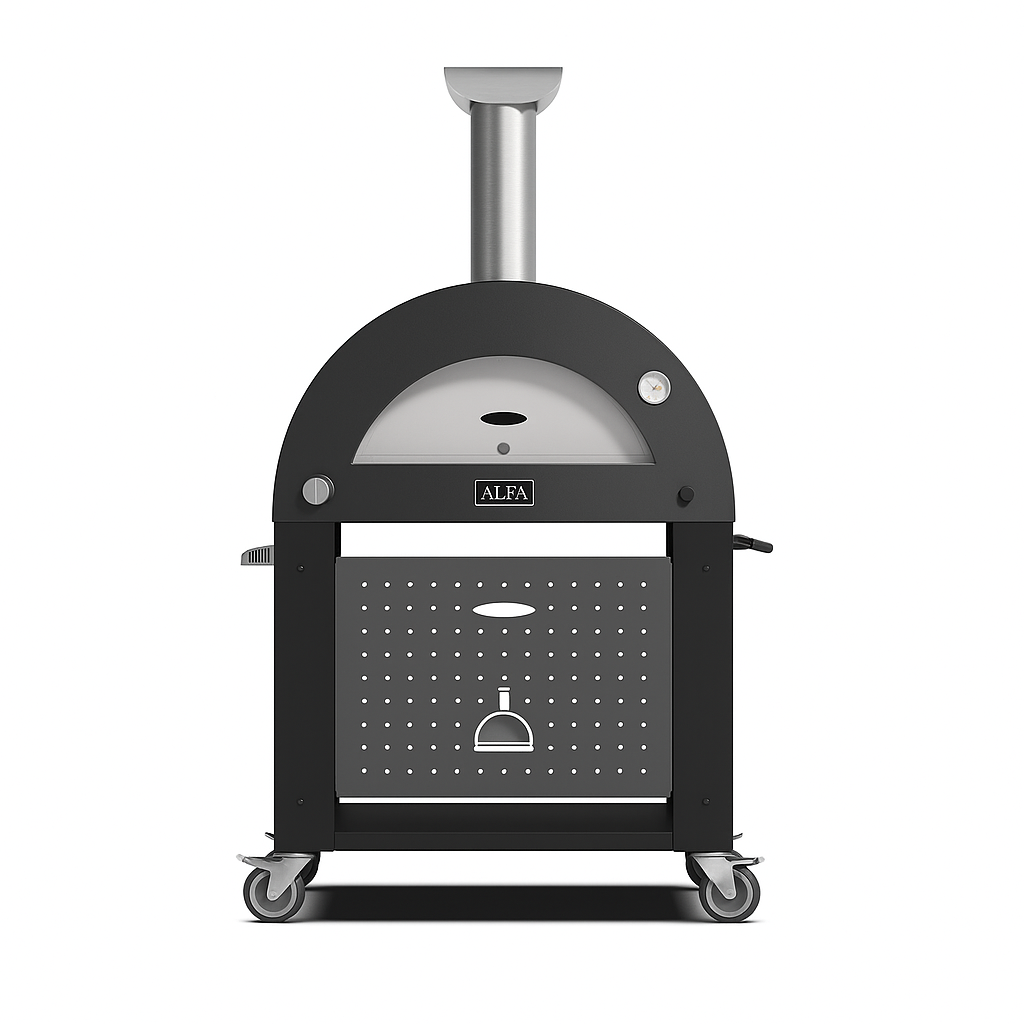 Alfa Moderno Anthracite Grey 2 Pizze Freestanding Gas Oven | Novaselectes