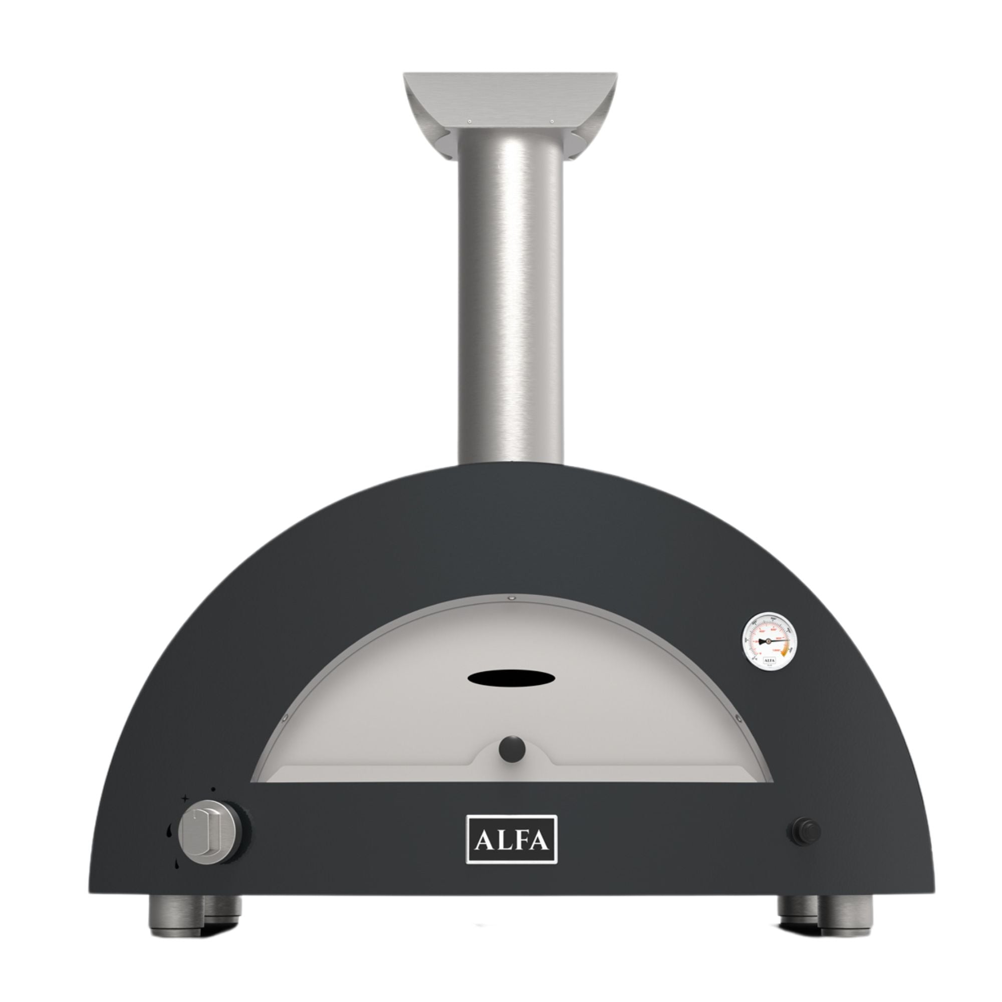 Alfa Moderno Anthracite Grey 2 Pizze Gas Pizza Oven | Novaselectes