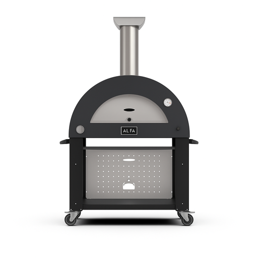Alfa Moderno Anthracite Grey 3 Pizze Freestanding Gas Pizza Oven | Novaselectes