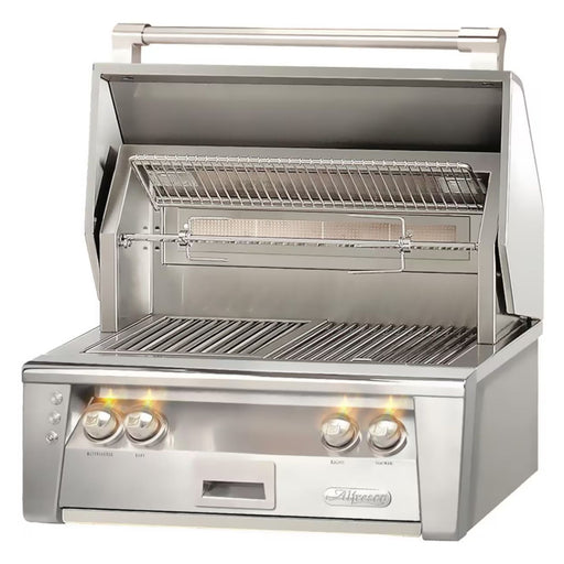 Alfresco 30-Inch Built-in Stainless Steel Gas Grill w/ Rotisserie & Sear Zone | Novaselectes