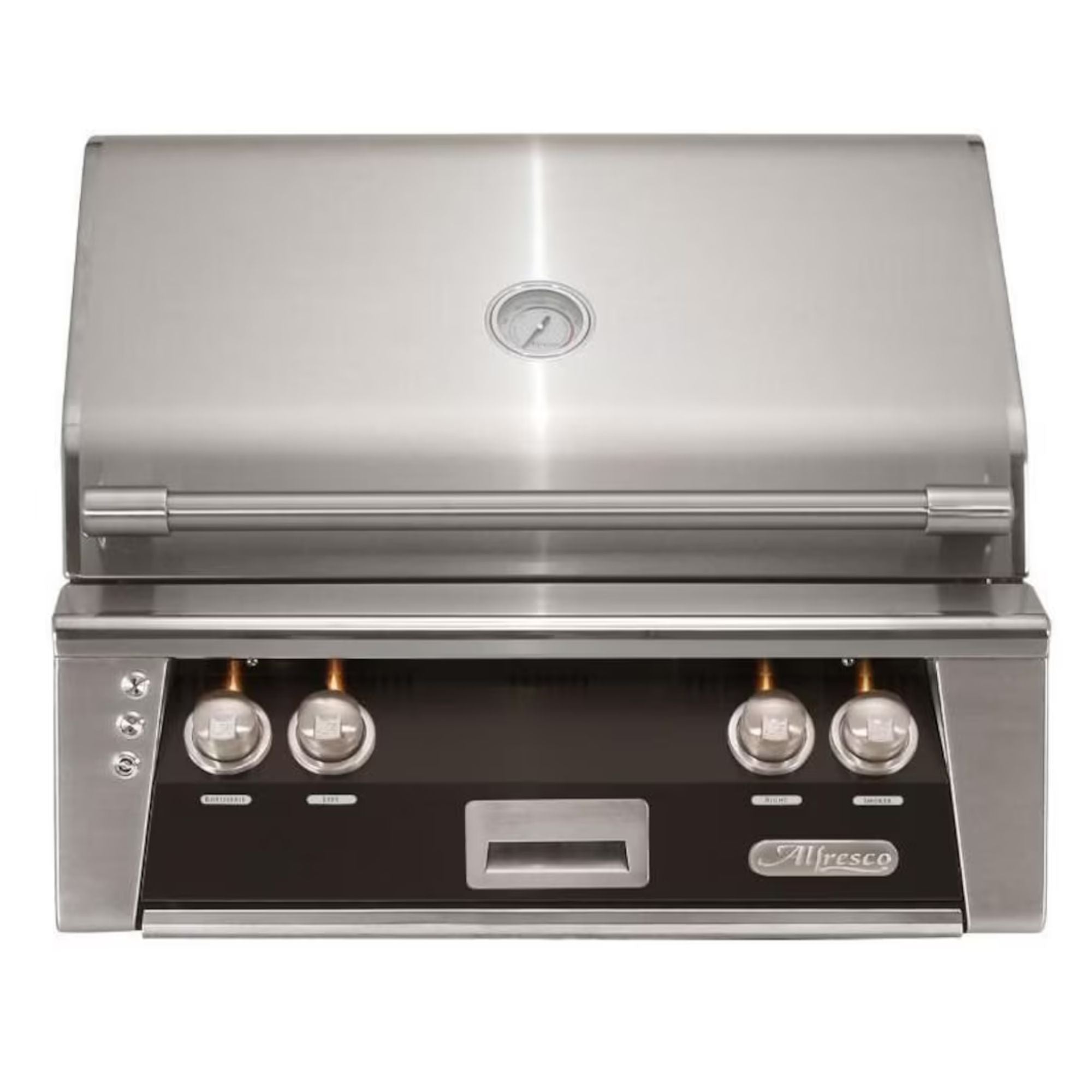 Alfresco 30-Inch Built-in Stainless Steel Gas Grill w/ Rotisserie & Sear Zone in Matte Jet Black | Novaselectes