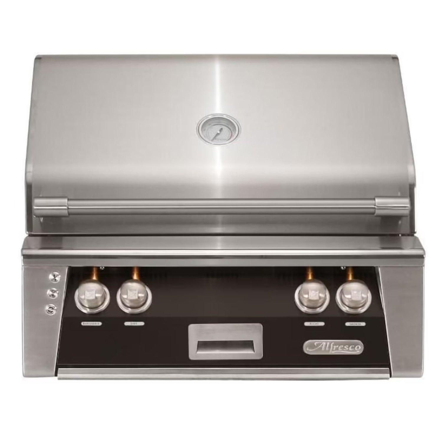 Alfresco 30-Inch Built-in Stainless Steel Gas Grill w/ Rotisserie & Sear Zone in Matte Jet Black | Novaselectes