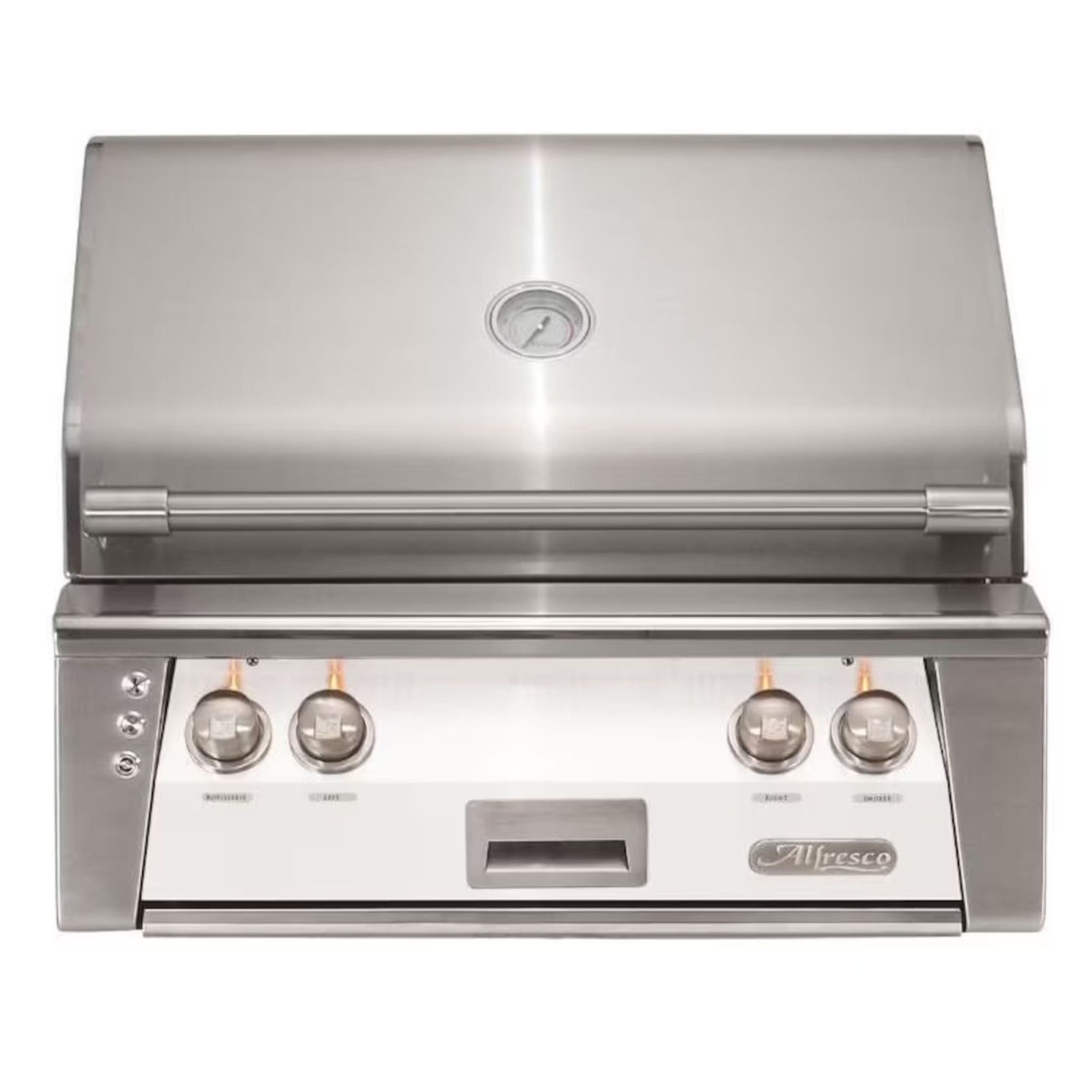 Alfresco 30-Inch Built-in Stainless Steel Gas Grill w/ Rotisserie & Sear Zone in Matte Signal White | Novaselectes