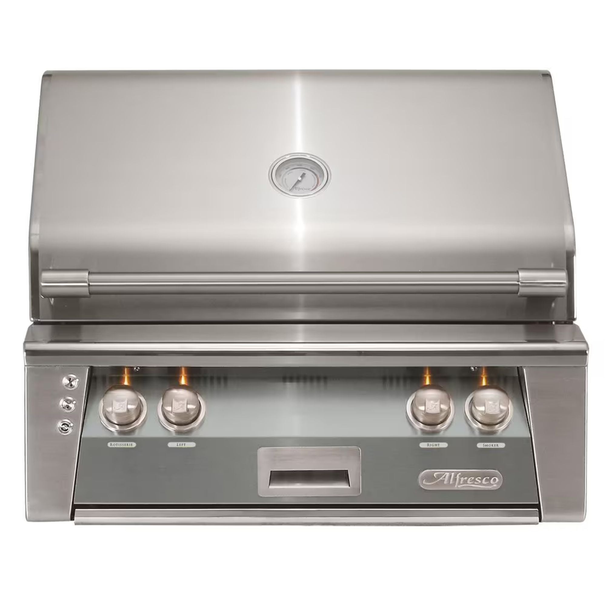 Alfresco 30-Inch Built-in Stainless Steel Gas Grill w/ Rotisserie & Sear Zone in Signal Gray | Novaselectes