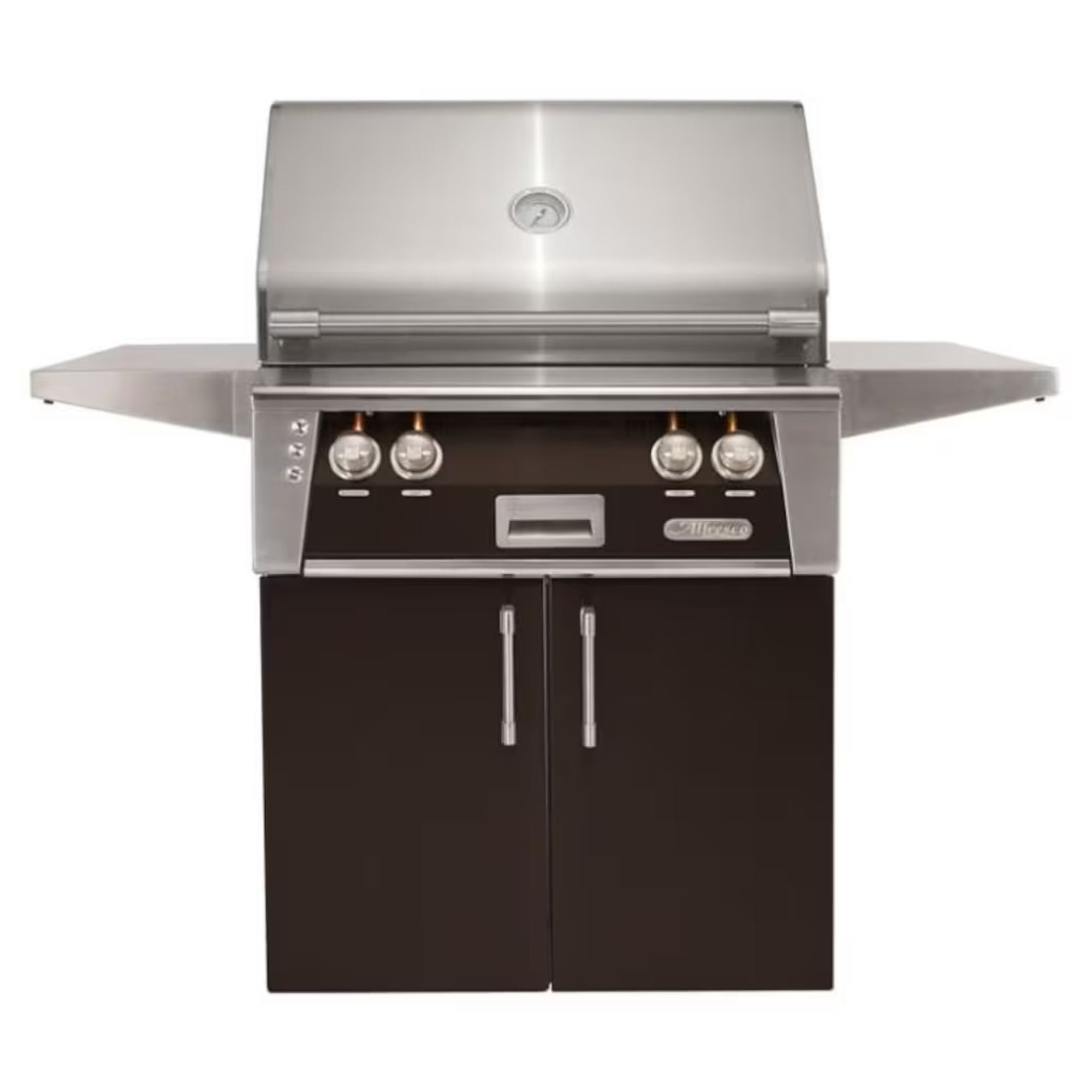 Alfresco 30-Inch Stainless Steel Freestanding Gas Grill w/ Rotisserie in Matte Jet Black | Novaselectes