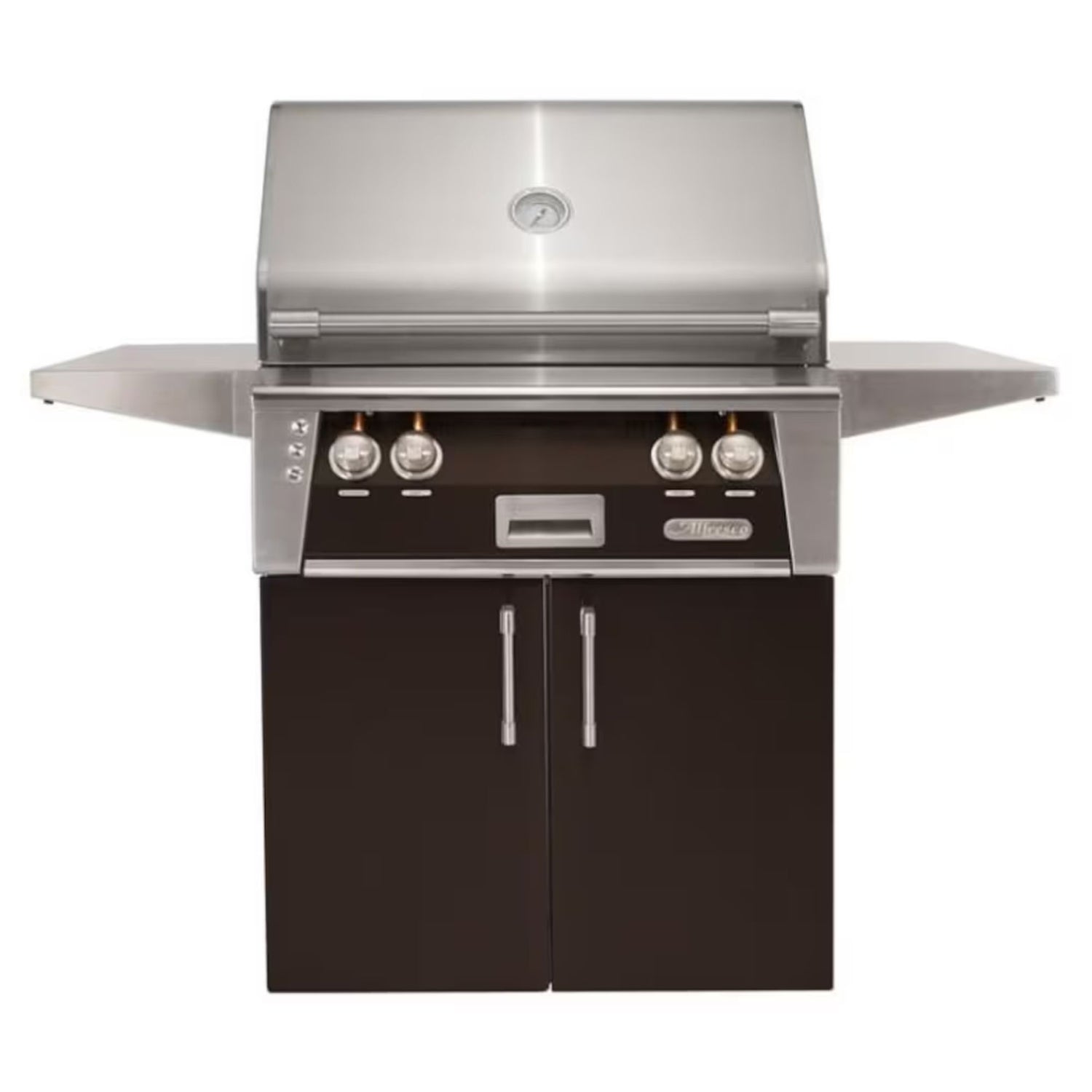 Alfresco 30-Inch Stainless Steel Freestanding Gas Grill w/ Rotisserie in Matte Jet Black | Novaselectes