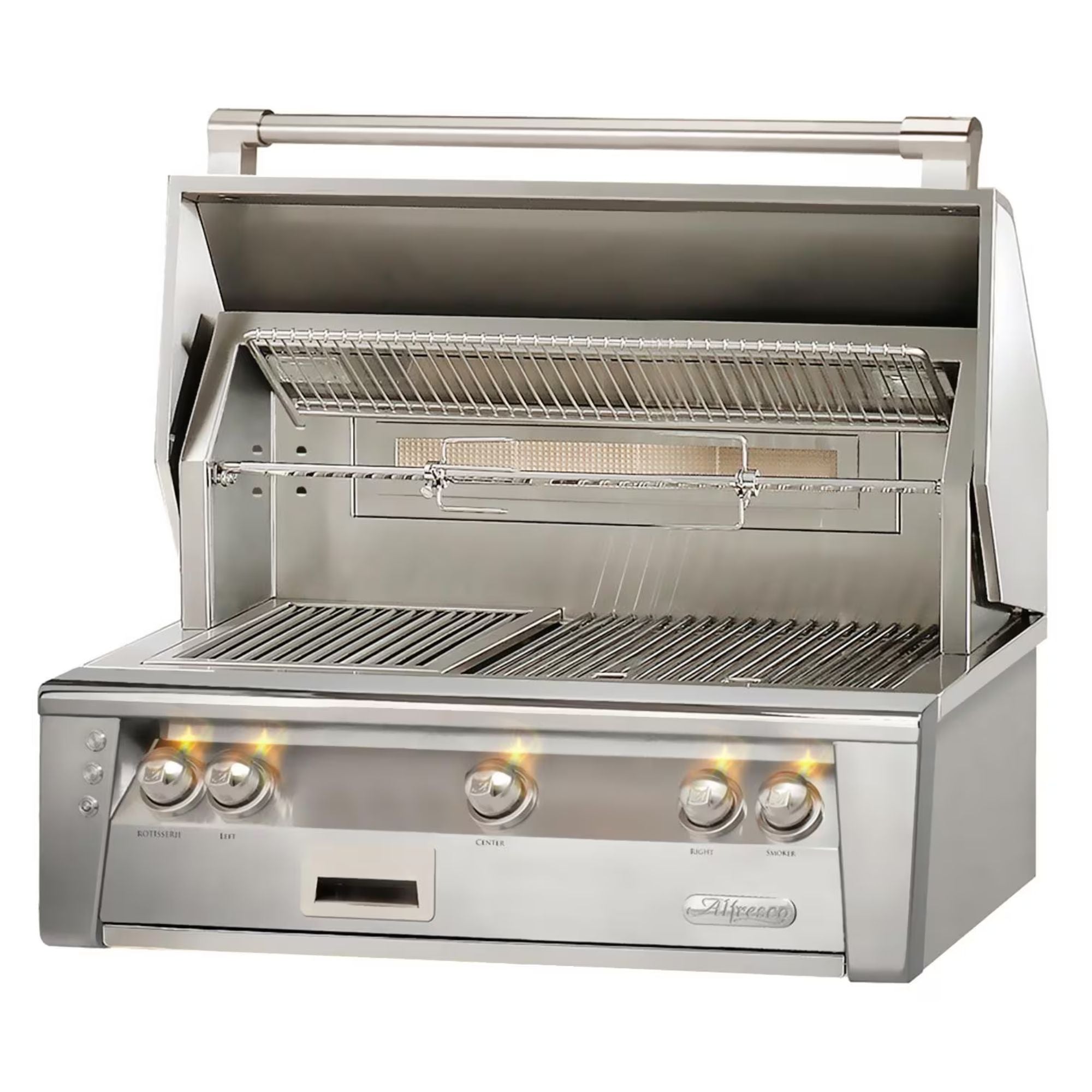 Alfresco 36-Inch Built-In Stainless Steel Gas Grill w/ Rotisserie & Sear Zone | Novaselectes