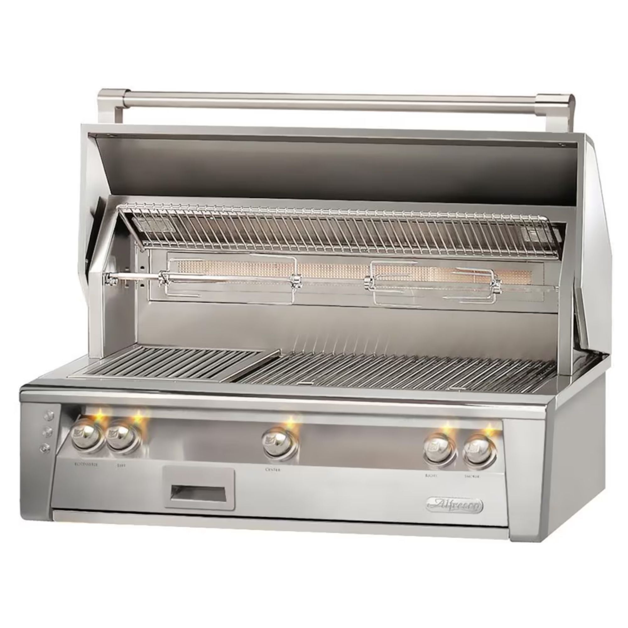 Alfresco 42-Inch Built-in Stainless Steel Gas Grill w/ Rotisserie | Novaselectes