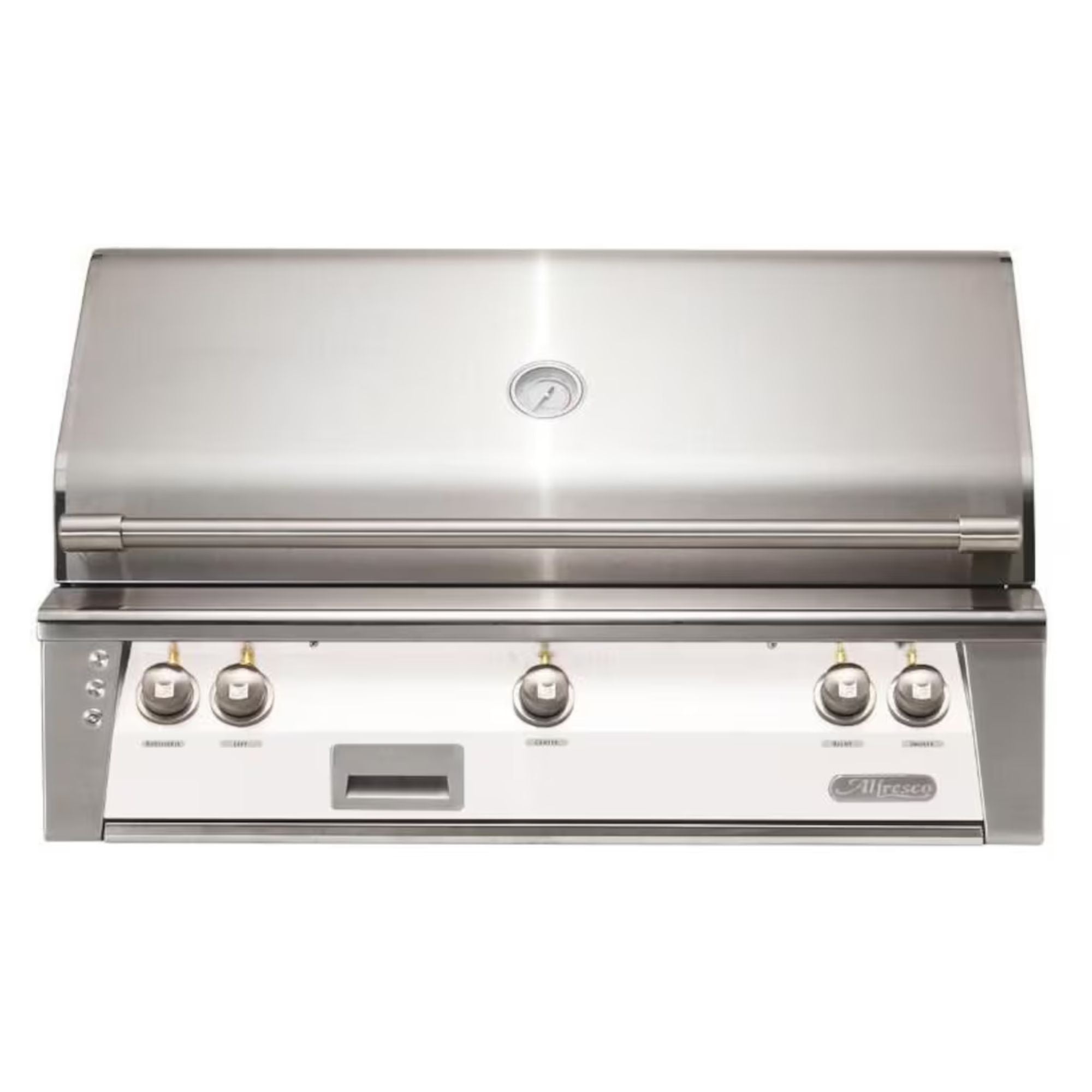 Alfresco 42-Inch Built-in Stainless Steel Gas Grill w/ Rotisserie Matte Signal White | Novaselectes