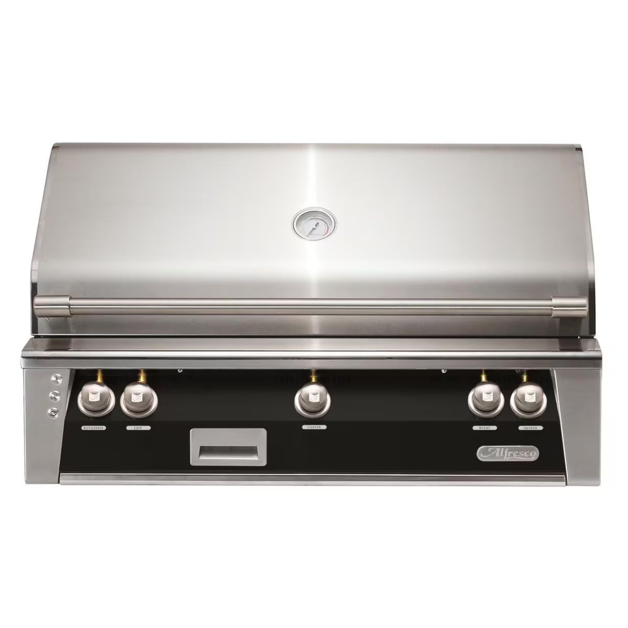 Alfresco 42-Inch Built-in Stainless Steel Gas Grill w/ Rotisserie & Sear Zone in Jet Black | Novaselectes
