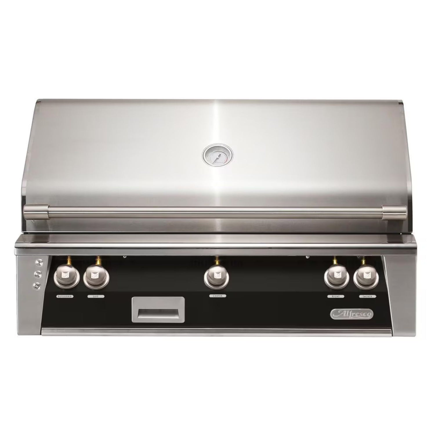 Alfresco 42-Inch Built-in Stainless Steel Gas Grill w/ Rotisserie & Sear Zone in Jet Black | Novaselectes