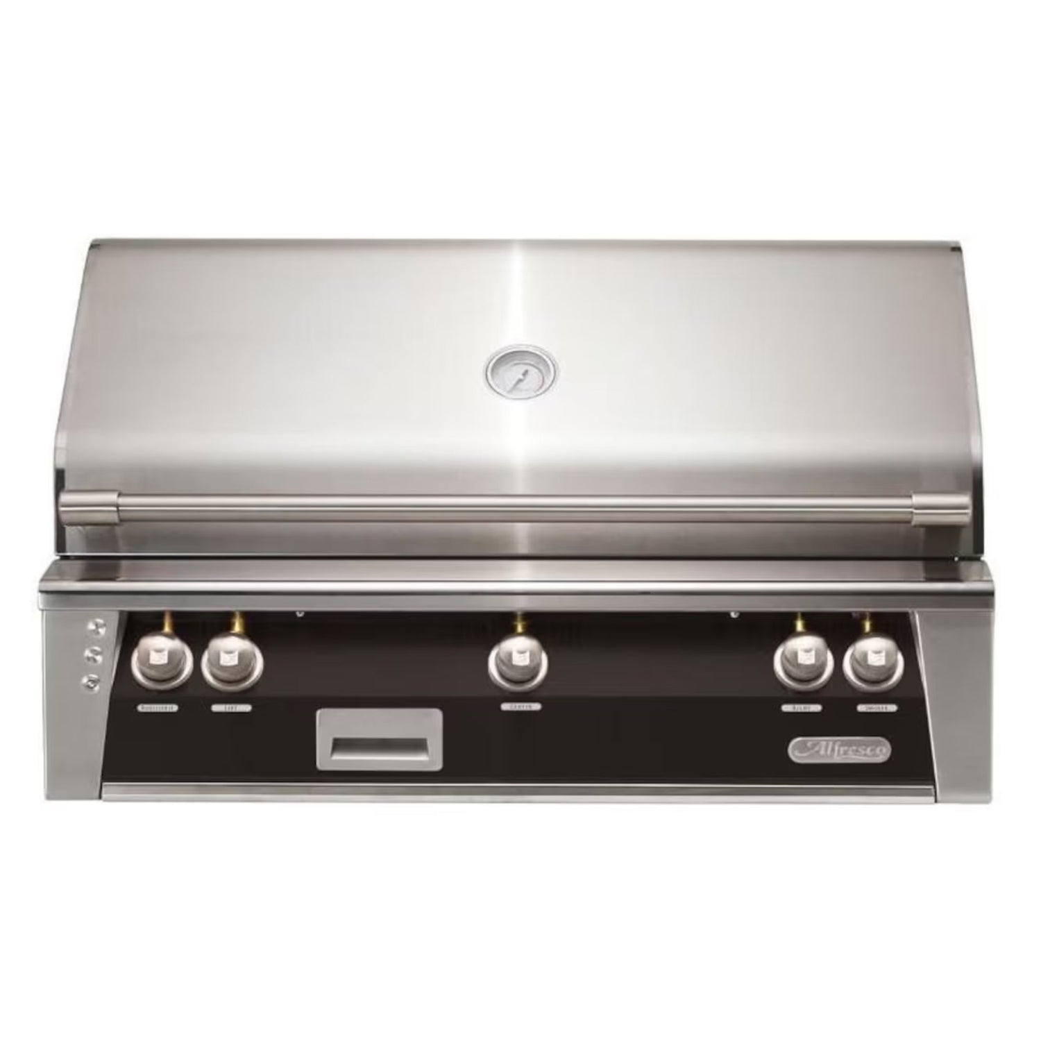 Alfresco 42-Inch Built-in Stainless Steel Gas Grill w/ Rotisserie in Matte Jet Black | Novaselectes