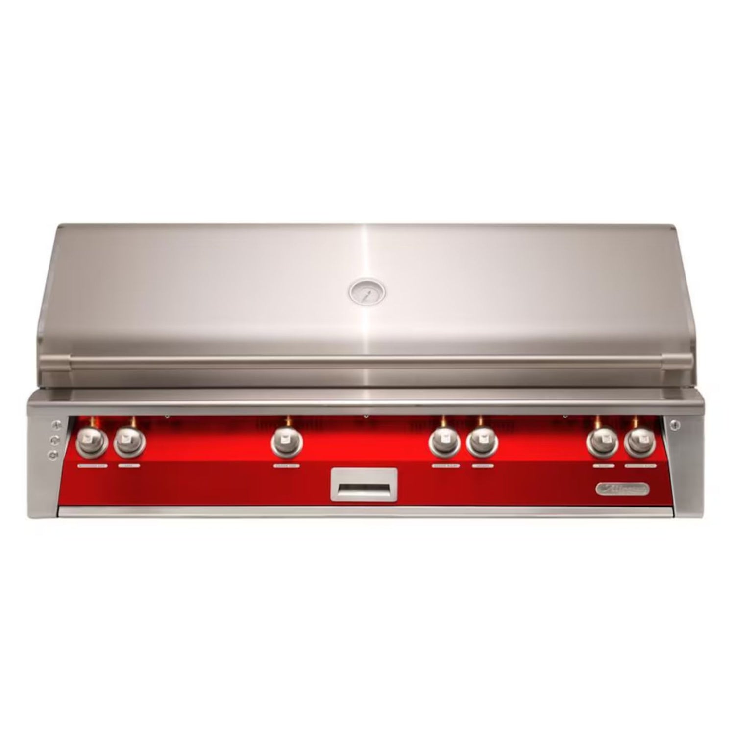 Alfresco 56-Inch Built-in Stainless Steel Gas Grill w/ Rotisserie & Sear Zone in Carmine Red | Buy at Novaselectes