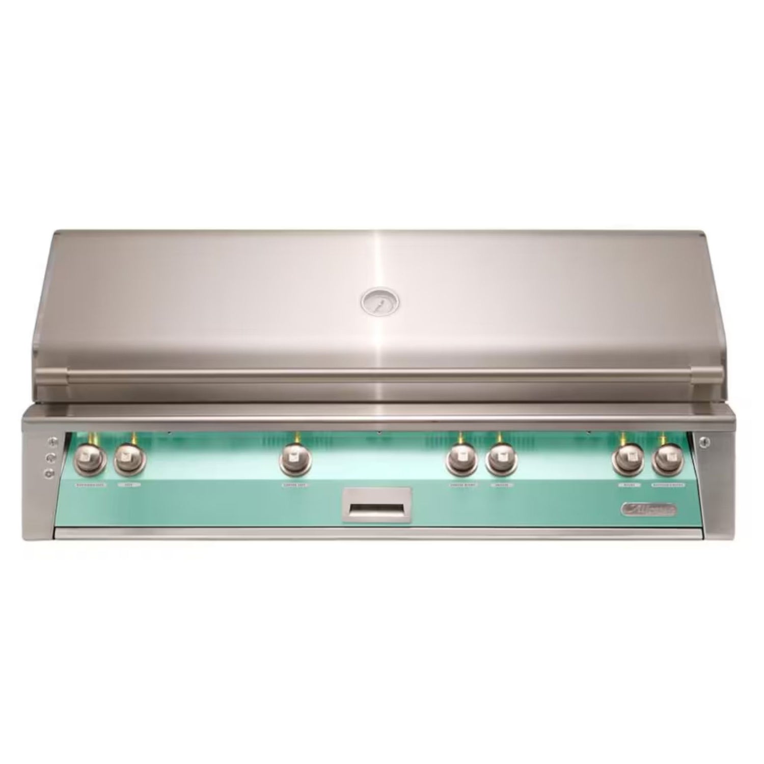 Alfresco 56-Inch Built-in Stainless Steel Gas Grill w/ Rotisserie & Sear Zone in Light Green | Novaselectes