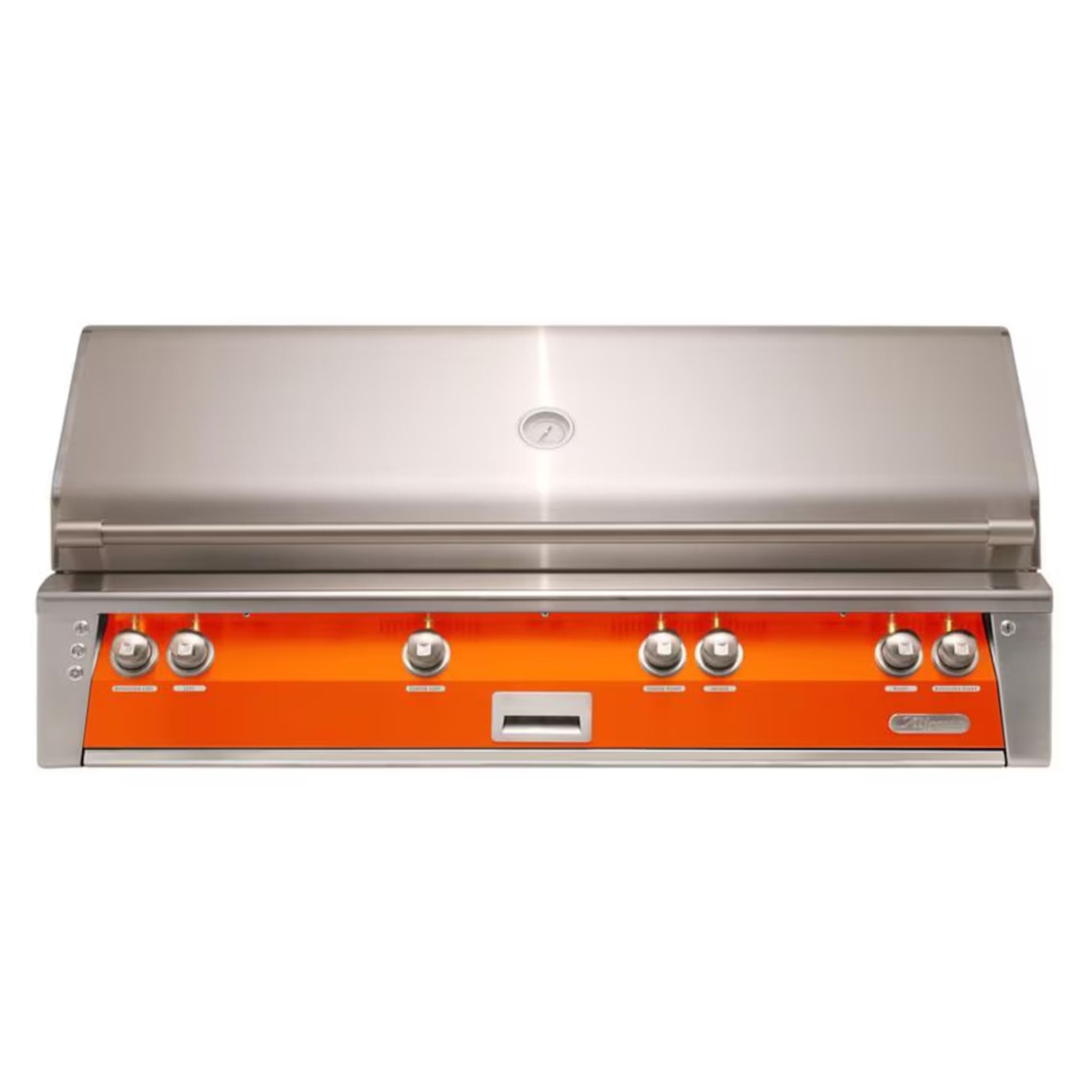 Alfresco 56-Inch Built-in Stainless Steel Gas Grill w/ Rotisserie & Sear Zone in Luminous Orange | Novaselectes