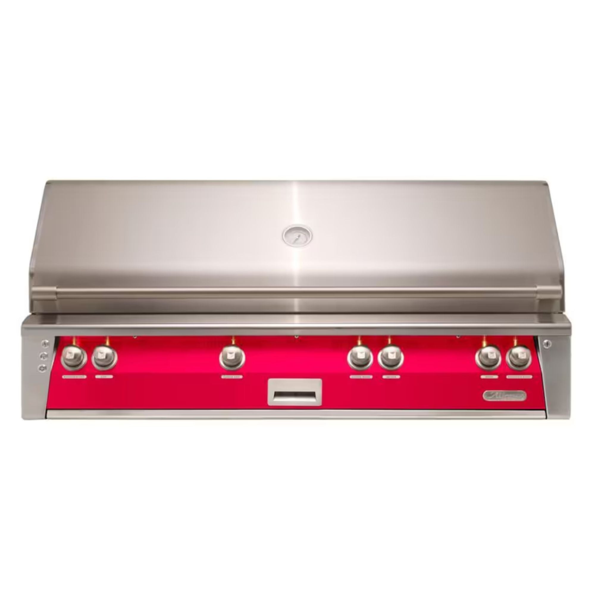 Alfresco 56-Inch Built-in Stainless Steel Gas Grill w/ Rotisserie & Sear Zone in Raspberry Red | Novaselectes