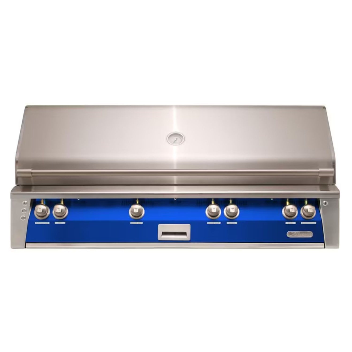 Alfresco 56-Inch Built-in Stainless Steel Gas Grill w/ Rotisserie & Sear Zone in Ultramarine Blue | Novaselectes
