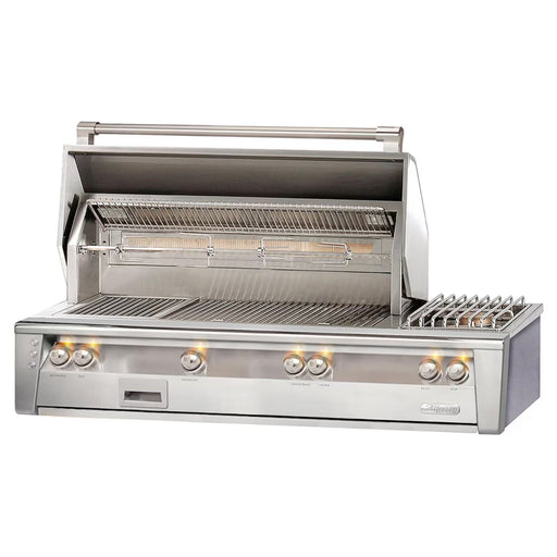 Alfresco 56-Inch Deluxe Built-in Stainless Steel Gas Grill w/ Rotisserie, Sear Zone & Side Burner | Novaselectes