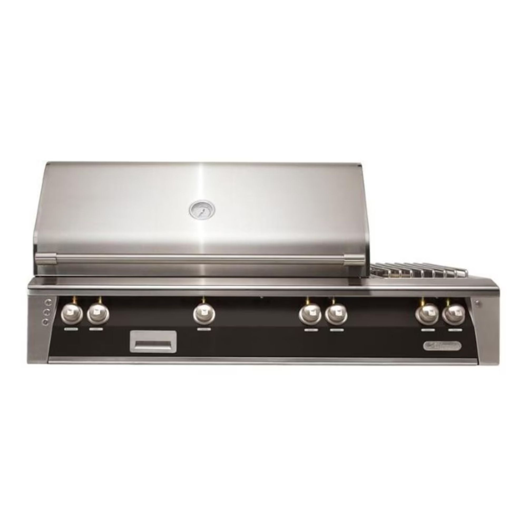 Alfresco 56-Inch Deluxe Built-in Stainless Steel Gas Grill w/ Rotisserie, Sear Zone & Side Burner in Matte Jet Black | Novaselectes