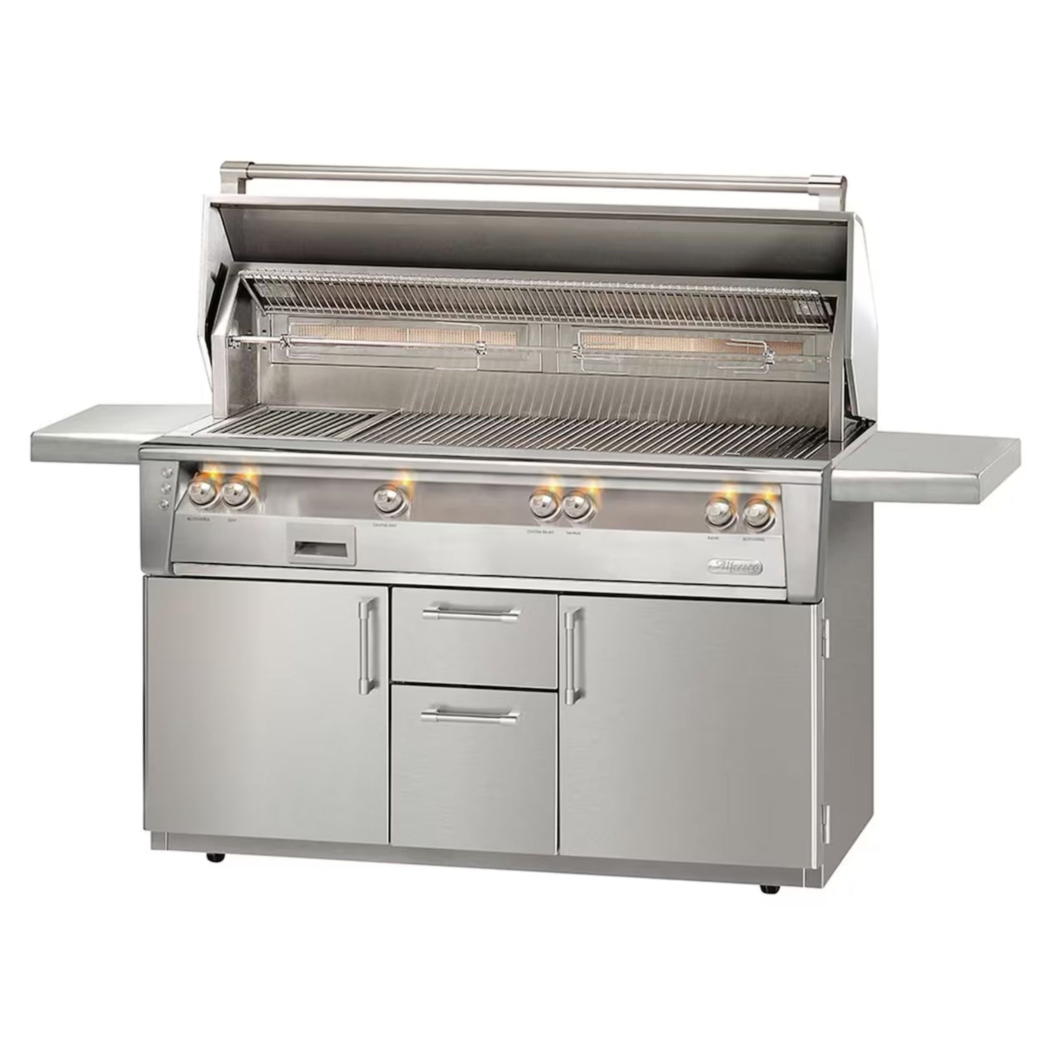 Alfresco ALXE 56-Inch Stainless Steel Freestanding Gas All Grill w/ Sear Zone And Rotisserie | Novaselectes