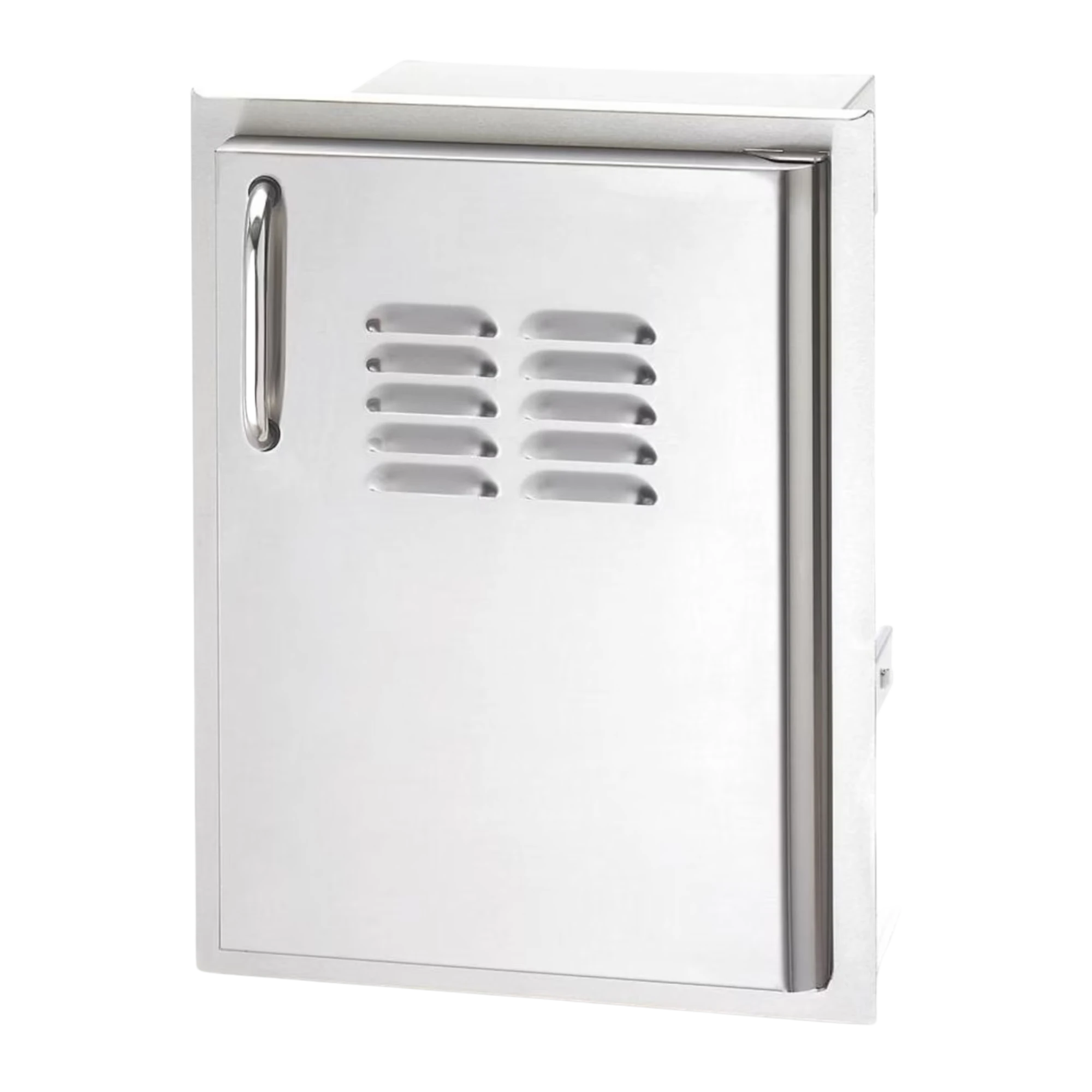 American Outdoor Grill 14 Inch Single Access Door With Tank Tray And Louvers - Vertical - Right | Novaselectes