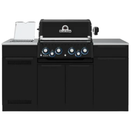 Broil King Baron 490i 4 Burner Gas Grill With Rotisserie & Side Burner Shadow | Novaselectes