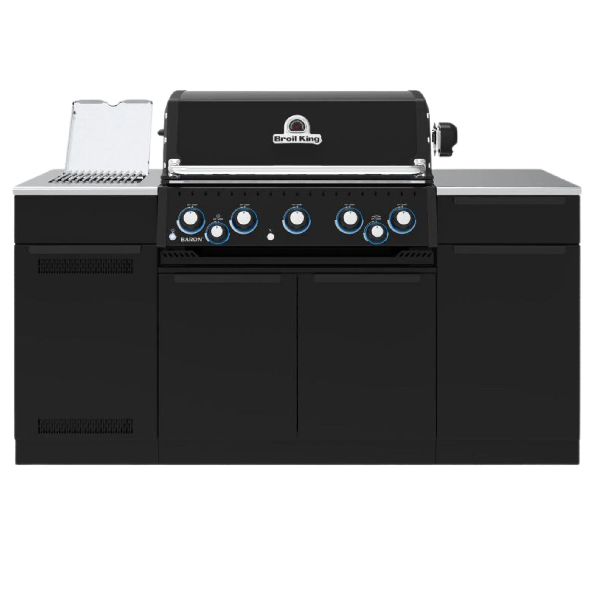 Broil King Baron 590i 5 Burner Gas Grill With Rotisserie & Side Burner Shadow | Novaselectes