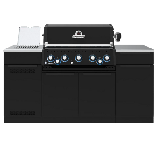 Broil King Baron 590i 5 Burner Gas Grill With Rotisserie & Side Burner Shadow | Novaselectes