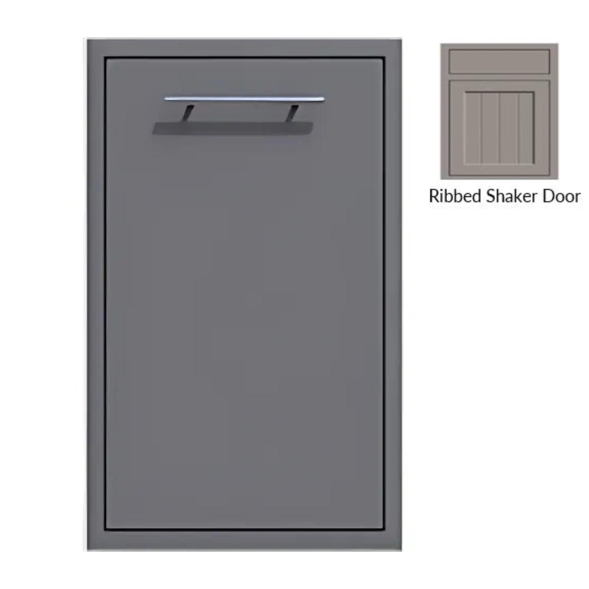 Challenger Designs Canyon Ribbed Shaker Style Full Enclosure Trash Pullout Drawer | Novaselectes