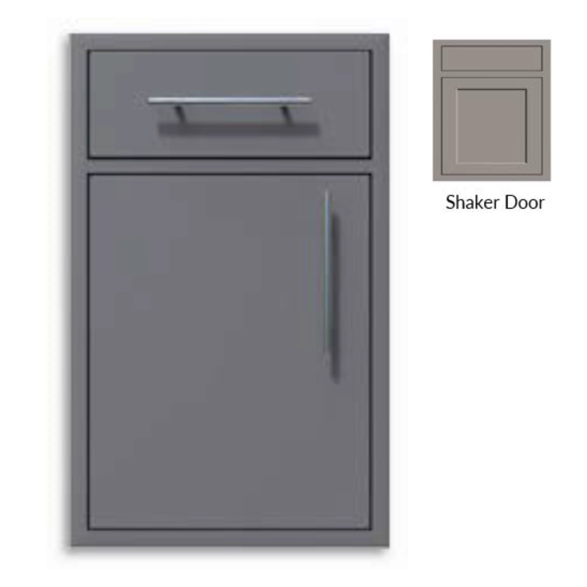 Challenger Designs Canyon Shaker Style 18-Inch Single Access Door w/ Storage Drawer - Left Hinge | Novaselectes