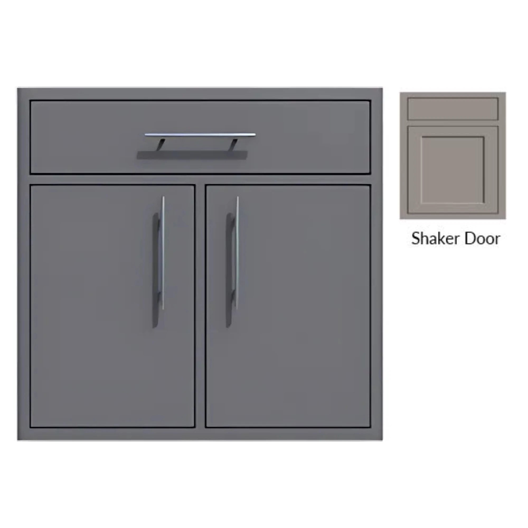 Challenger Designs Canyon Shaker Style 30-Inch Double Access Door w/ Storage Drawer | Novaselectes