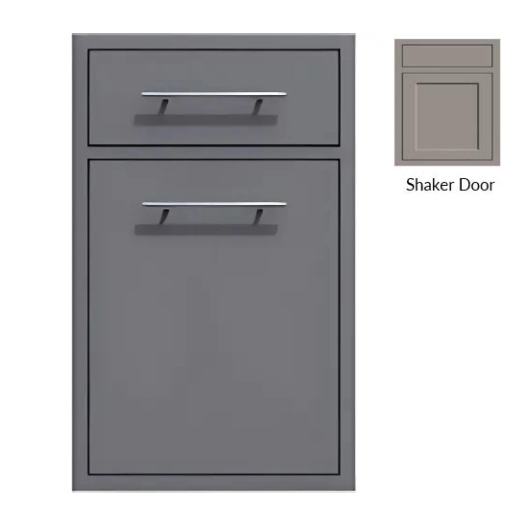 Challenger Designs Canyon Shaker Style Full Enclosure Trash Pullout w/ Storage Drawer | Novaselectes