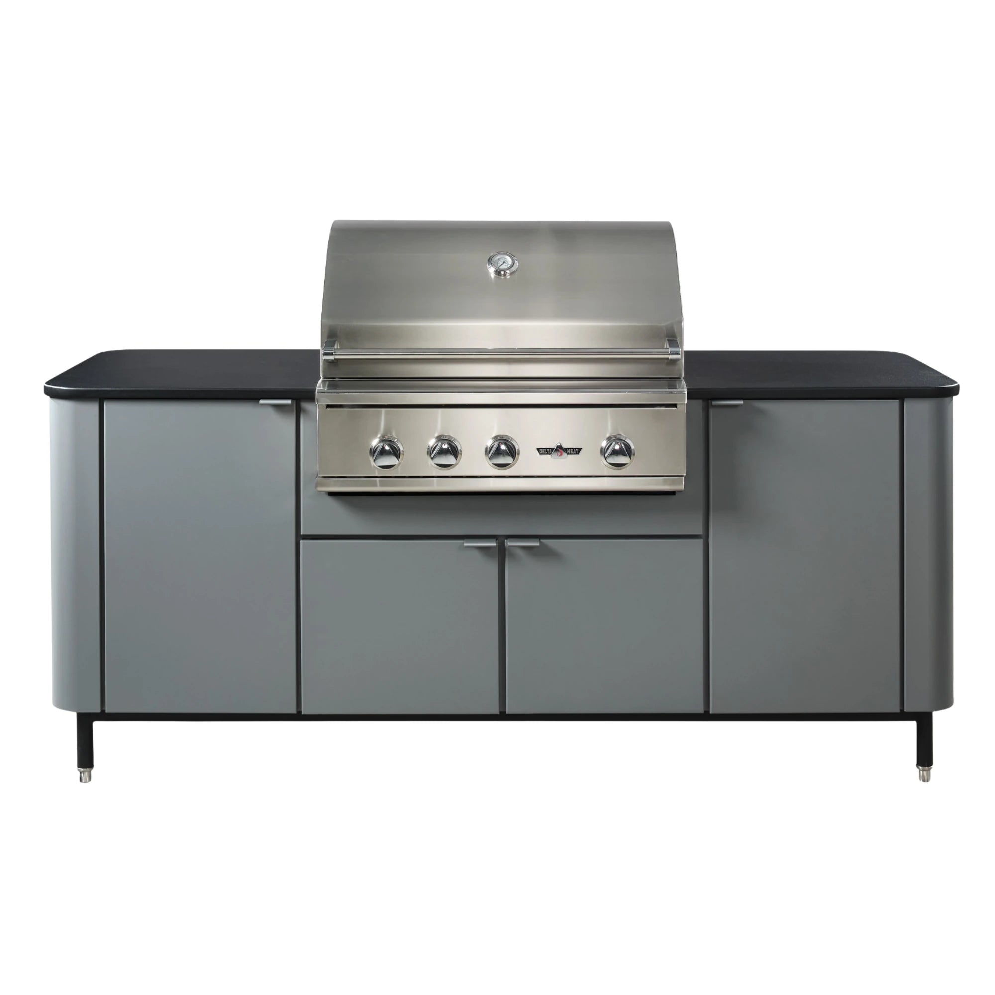 Challenger Designs Cascade 82.5-Inch Powder Coated Aluminum Kitchen Island for 32 Inch Grill | Novaselectes