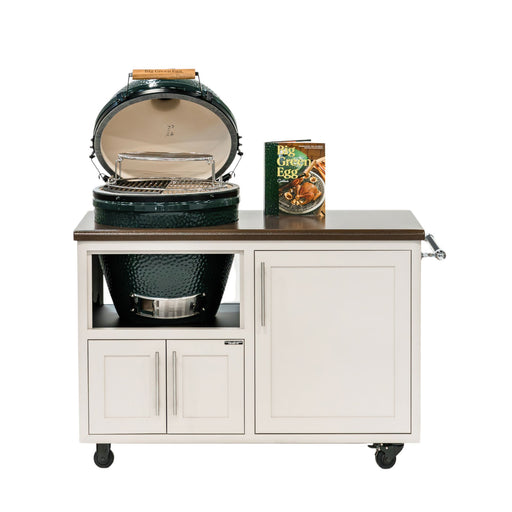 Challenger Designs Torch 48-Inch Cart for Large EGG w/ Walnut Countertop & Sand Shaker Cabinet  | Novaselectes