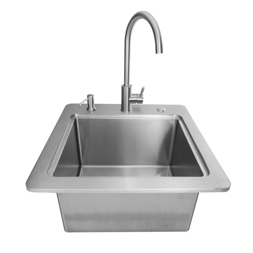 Coyote 21-Inch Sink w/ Drain, Faucet & Soap Dispenser | Novaselectes