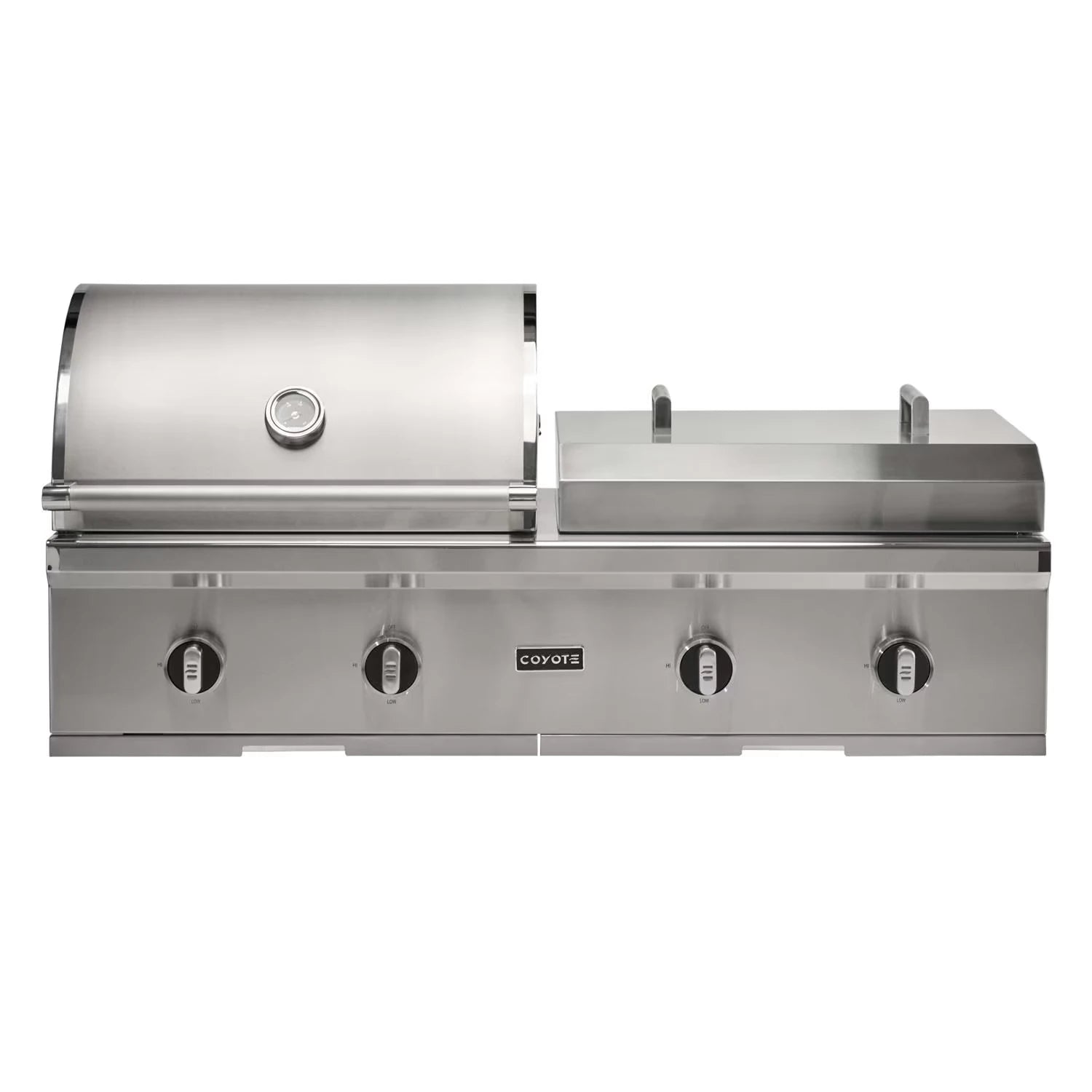 Coyote 50-Inch Built-in Gas Grill & Flat Top Combo | Novaselectes