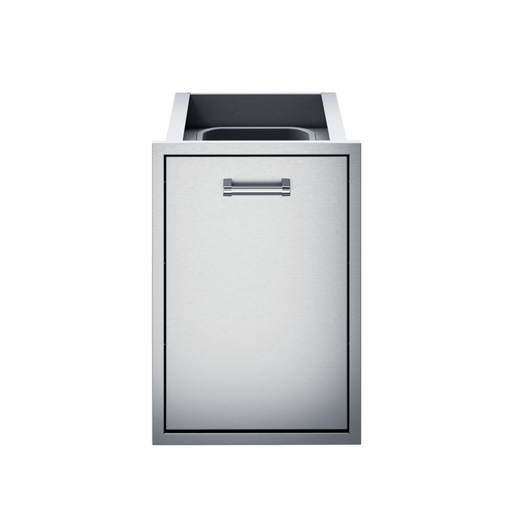 Delta Heat 18-Inch Roll-Out Stainless Steel Trash Bin | Novaselectes